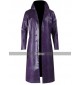 Suicide Squad Crocodile Pattern Joker Purple Trench Coat Cosplay Costume