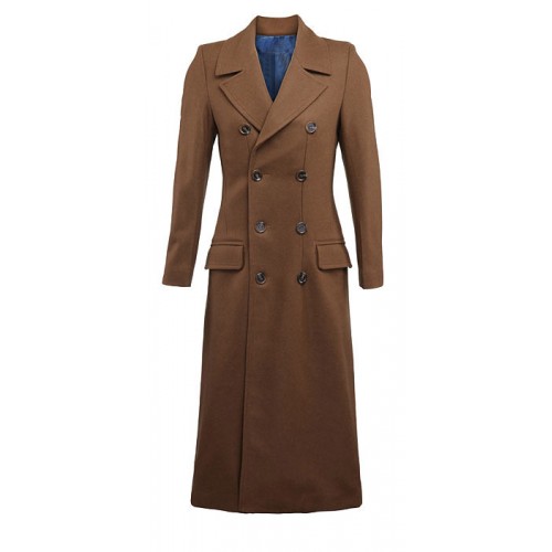 Detective Wool Pea Coat For Unisex
