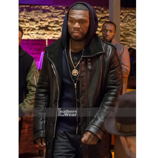 Power 50 Cent Brown Fur Leather Jacket