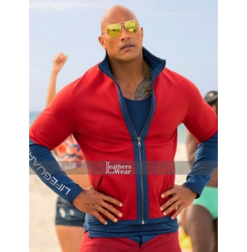 Baywatch Dwayne Johnson (Mitch Buchannon) Red Jacket