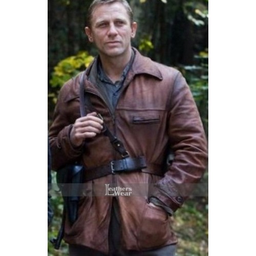 Defiance Movie Daniel Craig (Tuvia Bielski) Leather Jacket