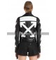 Iconic Modish Diagonal Stripes Leather Jacket