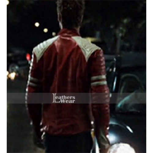Fight Club Brad Pitt (Tyler Durden) Red And White Jacket