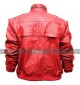 The Karate Kid Johnny Lawrence Cobra Kai Red Bomber Leather Jacket