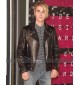 Justin Bieber Music Awards Biker Leather Brown Jacket