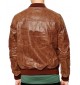 Men Dark Brown Bomber Leather Jacket
