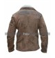 William B.J. Blazkowicz Wolfenstein Fur Brown Leather Jacket