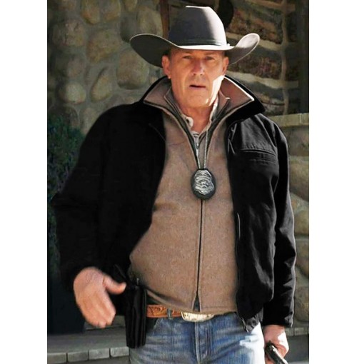Yellowstone John Dutton Black Cotton Jacket