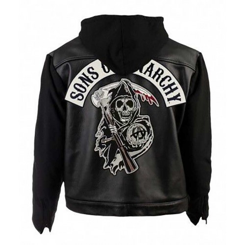 Sons of Anarchy Jax Teller Hoodie Leather Jacket