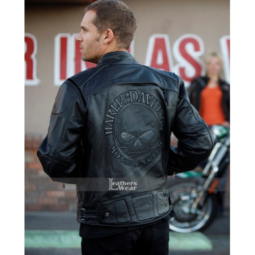 Harley Motorcycle Davidson Skull Black Jacket