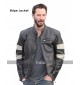 KRGT-1 Keanu Reeves Black Motorcycle Leather Jacket