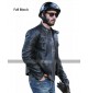 KRGT-1 Keanu Reeves Black Motorcycle Leather Jacket
