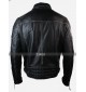 Classic Diamond Biker Motorcycle Black Leather Jacket