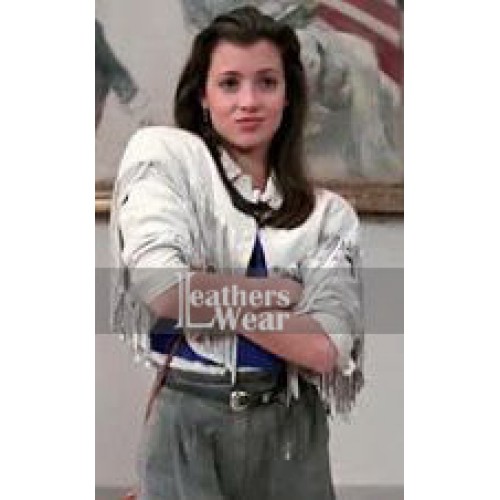 Ferris Bueller's Day Off Sloane Peterson Fringe White Jacket