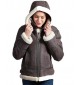 Womens Shearling Winter Fur Coat With Hood