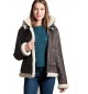 Womens Shearling Winter Fur Coat With Hood