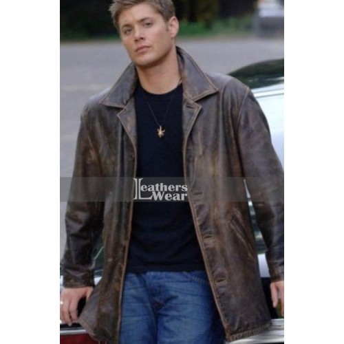 Jensen Ackles Black Leather Jacket