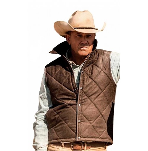 John Dutton Yellowstone Kevin Costner Quilted Vest